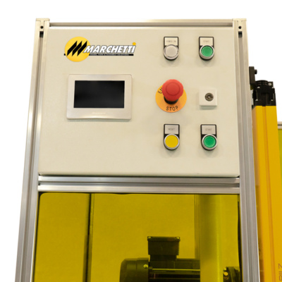 Control panel, setting can be adjusted for specific frames and diameters. Marchetti, ML176/HS - HS machine unit